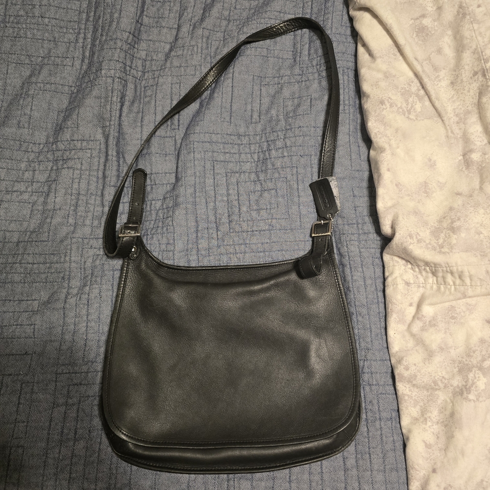 Black Leather Shoulder Bag